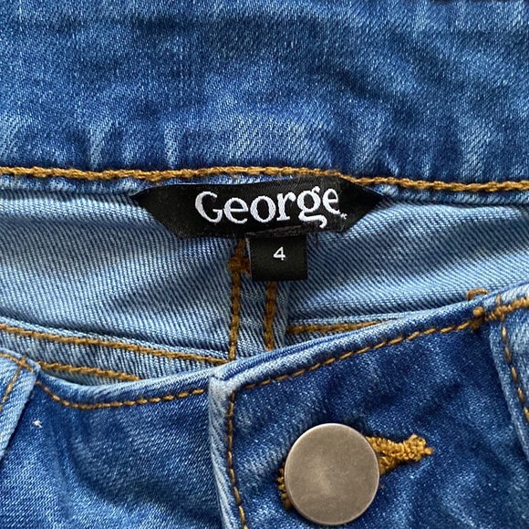 High Waisted Denim Jean Short sz 4 - Picture 2 of 3